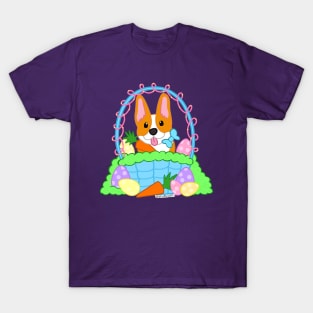 Corgi Easter Basket T-Shirt